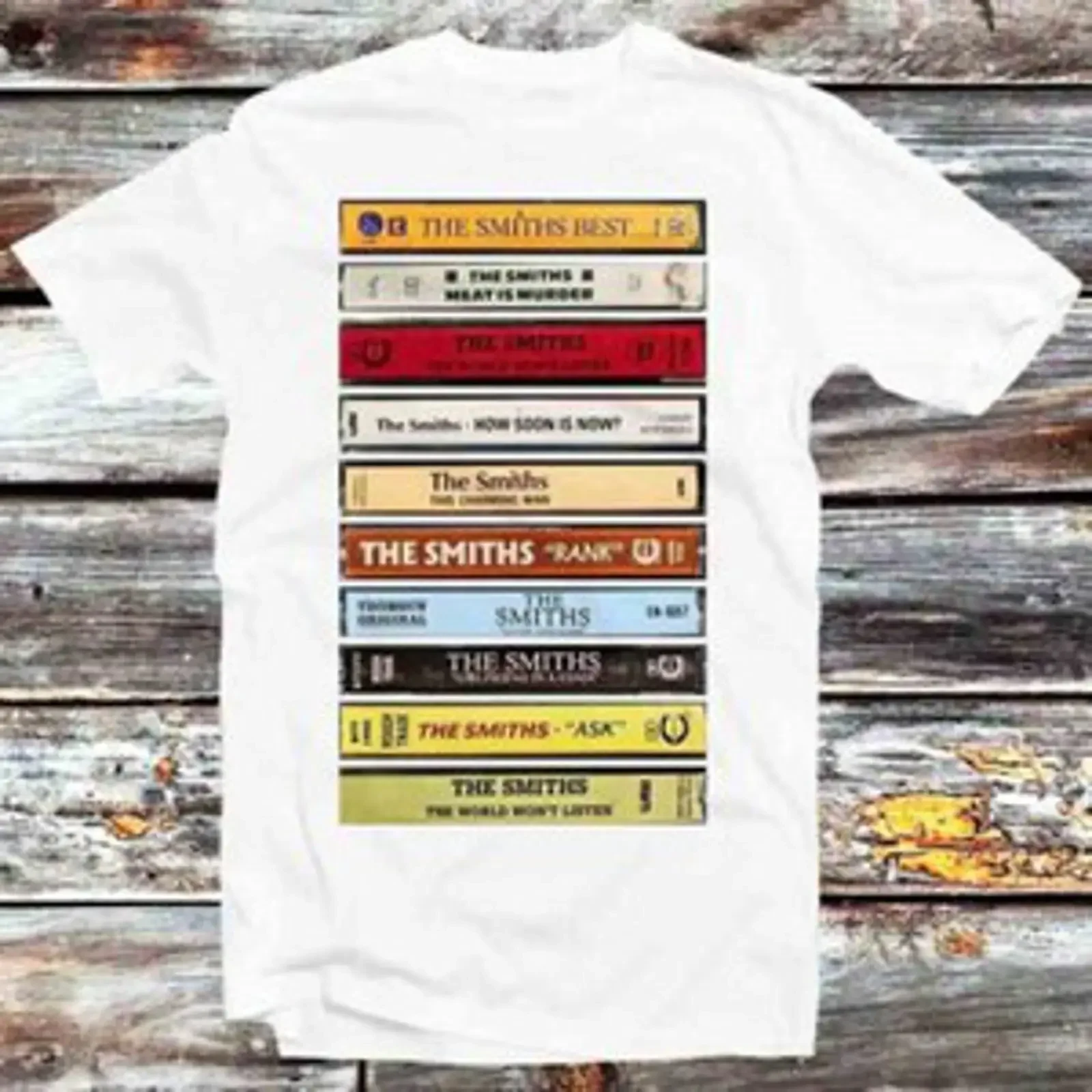 The Smiths Albums Rank Meat Is Murder Queen Dead Kassette T Shirt B903 vintage Washed Breathable Versatile Stylish