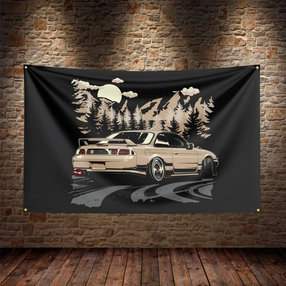 3x5 Ft JDM Racing Car Flag Polyester Printed Car Flags