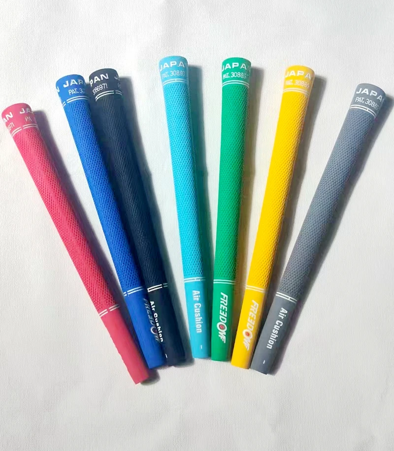 مجموعة جديدة مكونة من 5 قطع من مقابض نادي الجولف من المطاط الطبيعي غير قابلة للانزلاق مكاوي جولف قياسية عالمية/مقابض خشبية للممر 7 ألوان