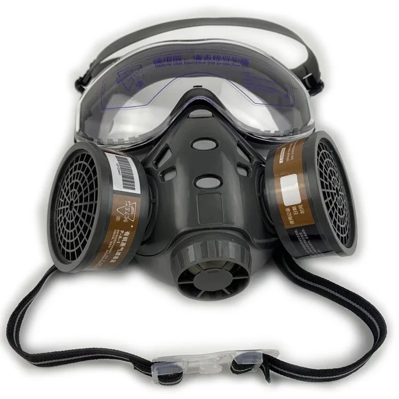 Full Face  Gas Mask Industrial Painting Spraying Respirator Safety Work Filter Formaldehyde protection Gas Masks With Glasses