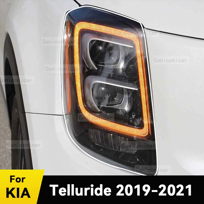

Для KIA TELLURIDE 2019-2021 автомобильные фары защитная пленка для переднего света прозрачный ТПУ аксессуары для фар наклейка