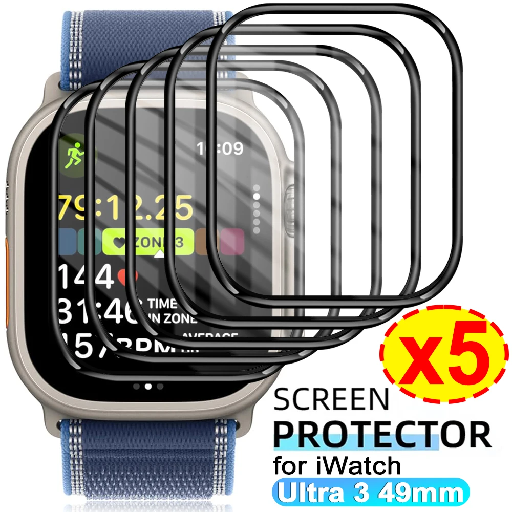 

Для IWatch Ultra 3 2025 Защитная пленка для экрана от царапин Гибкая HD прозрачная водонепроницаемая небьющаяся пленка для часов для IWatch Ultra 3