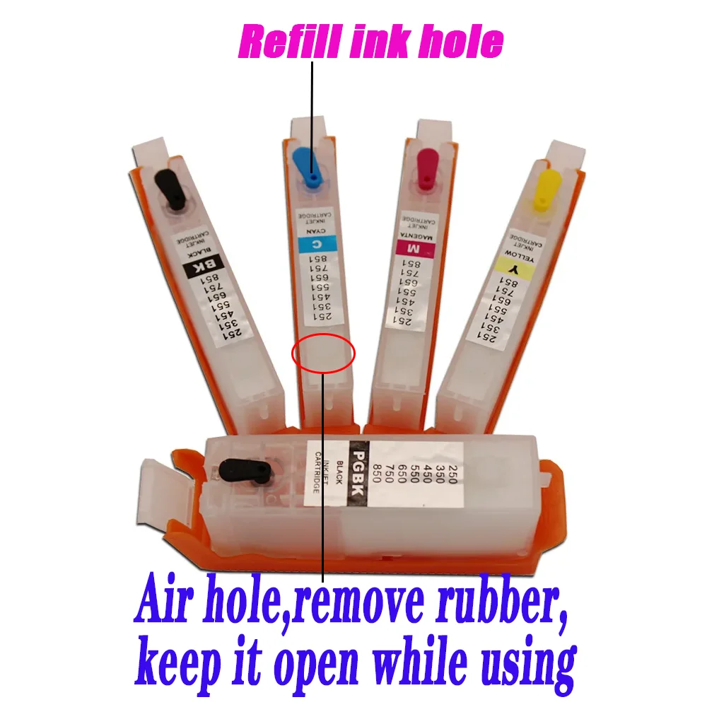 PGI-550 CLI-551 PGI550 Ink Cartridge With ARC Chip for Canon PIXMA iX6850 iP7250 iP8750 MX925 MX725 MG6450 MG5550 MG5650 MX5450