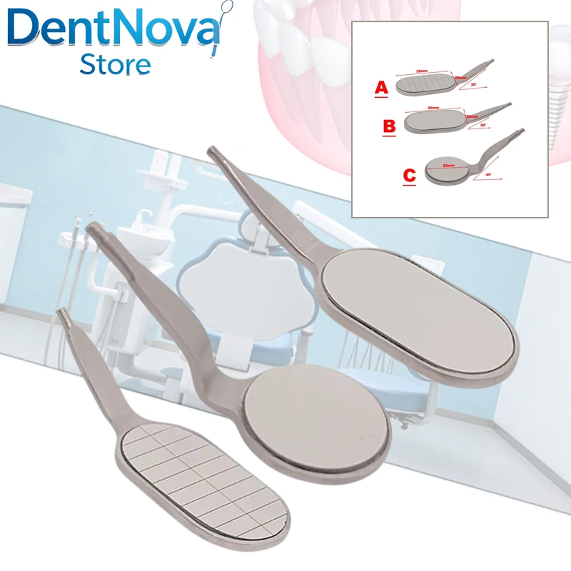 

Premium Anti-Fog Dental Mirrors Rhodium Plated, Long Handle Design Ideal for Dentists Clinics & Dental Students