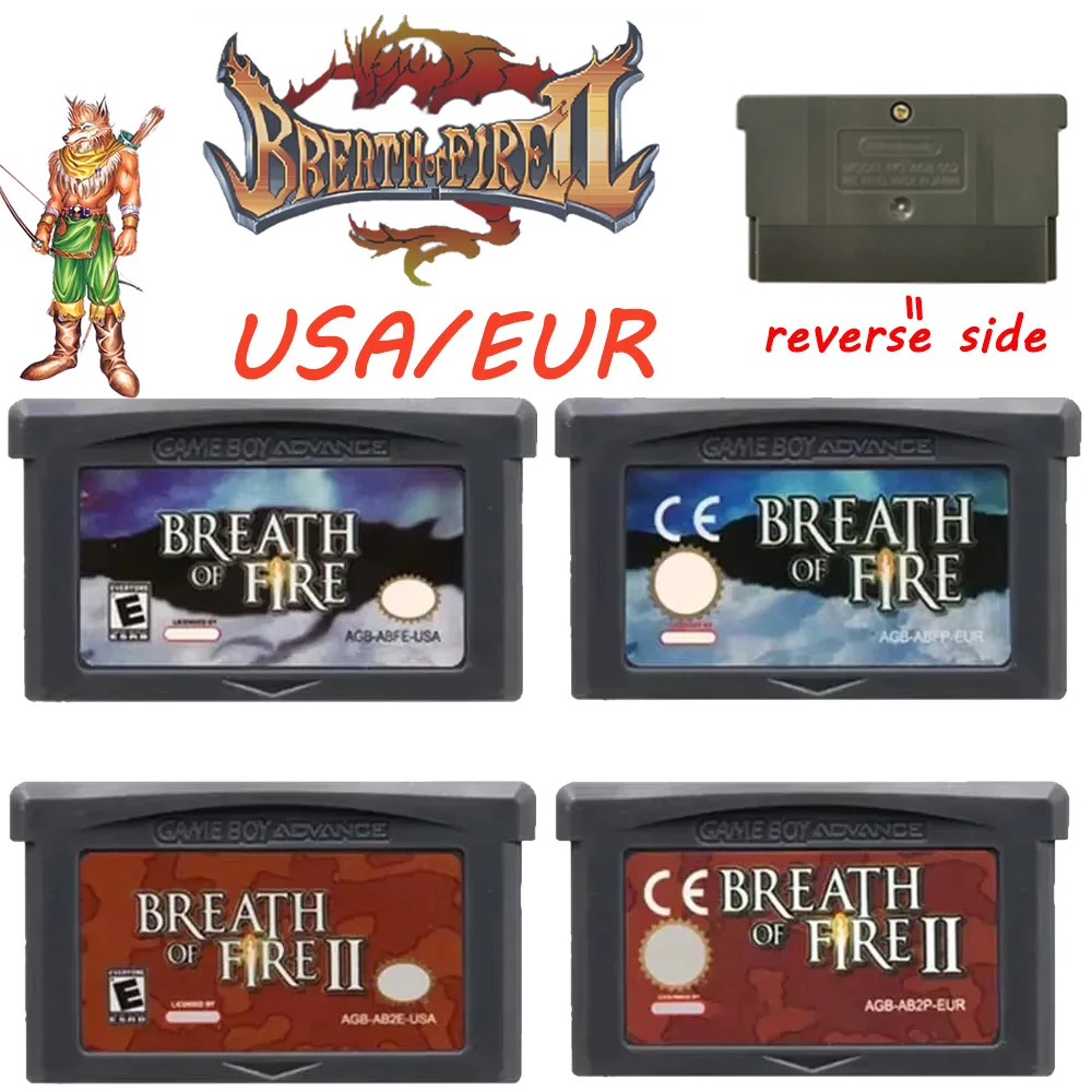 

Игровая карта для GBA/NDS: серия Breath of Fire, 32-битная видеоигра, серия DOOM, английская версия.