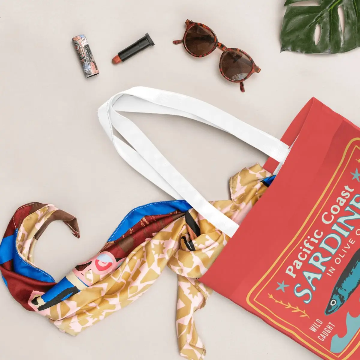 Sardine Art Original Vintage Shopper Tasche Büro Handtaschen Student Custom Umhängetasche Moderne Stoff Einkaufstasche