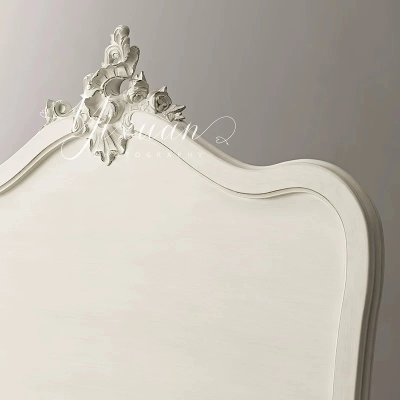 French retro 1.8 meters double solid wood bed American modern simple