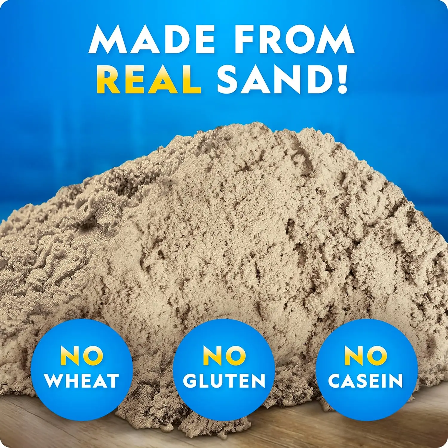 National Geographic Moon Sand - 24 Lb. Bulk Play Sand Kit with 6 Castle Molds (Natural) - A Fun No Mess Sensory Activity, Kids F