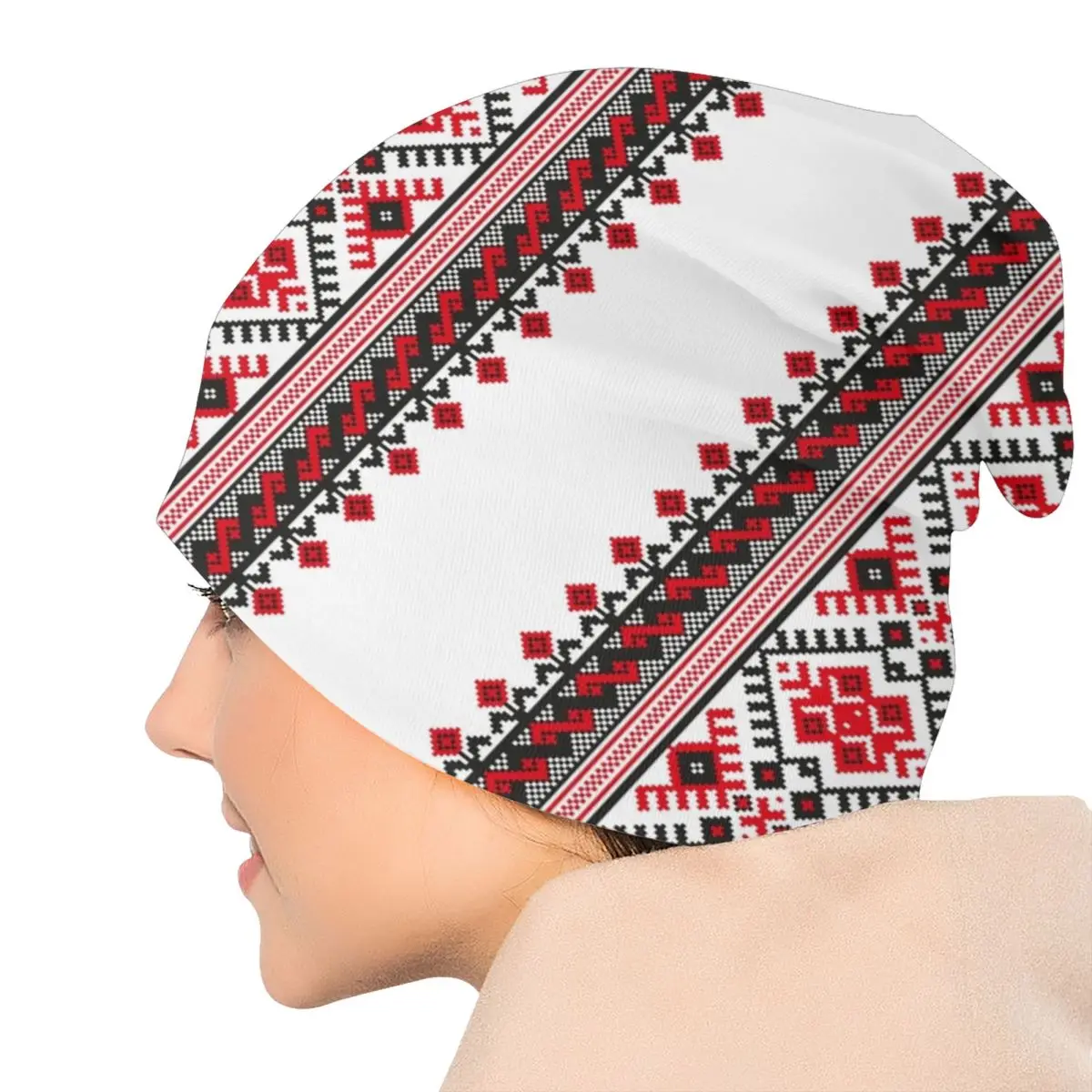 Ukraine Vyshyvanka Embroidery Bonnet Hats Street Knitting Hat Autumn Winter Warm Bohemian Geometric Skullies Beanies Caps