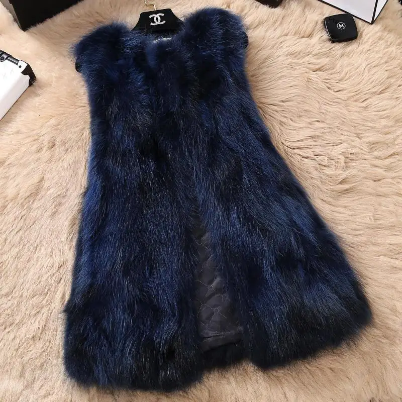 New Arrival Real Fox Fur Coat Lady Top Selling Factory Wholesale Natural Fox Fur Jacket 100% Genuine Fur Overcoat Raccoon Coat