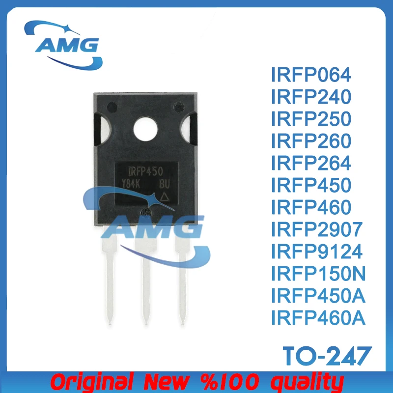 5PCS IRFP9124, IRFP460A, IRFP450A, IRFP150N, IRFP2907, IRFP250, IRFP450, IRFP064, IRFP260, IRFP264, IRFP240, IRFP460 MOSFET