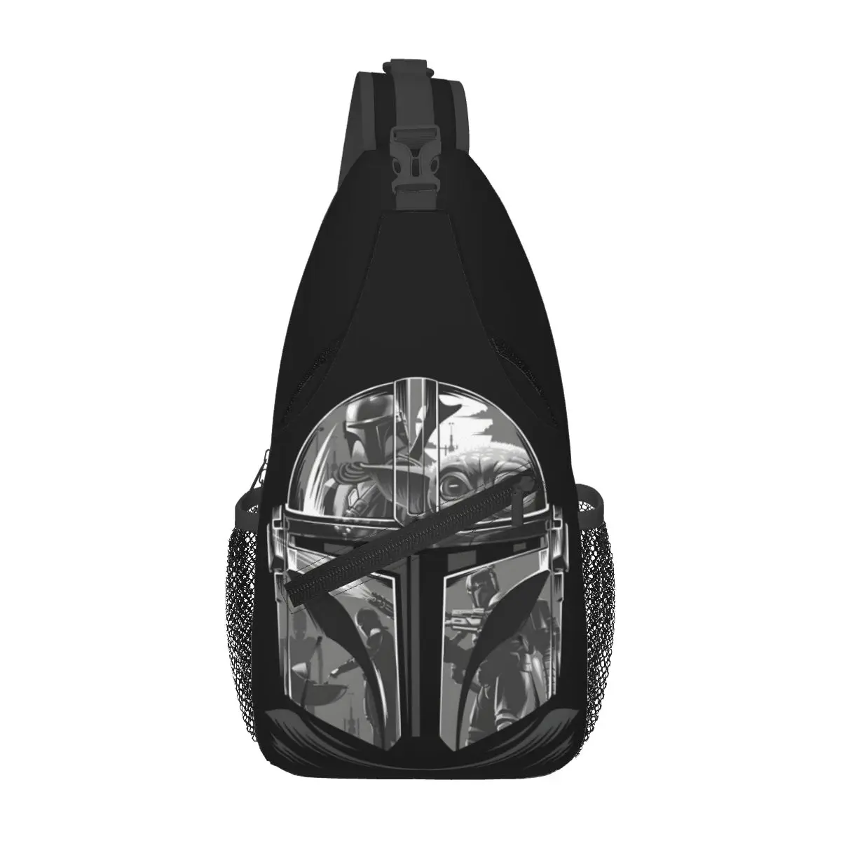 

Custom M-Mandalorianed Shoulder Backpack Women Men Casual Shoulder Chest Bag for For Traveling Hiking Space Television Sling Bag