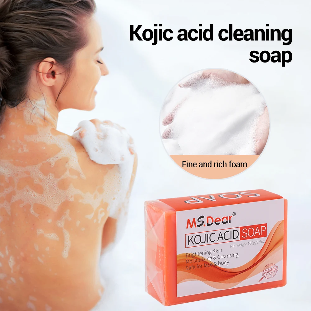 

Handmade Whitening Soap Skin Care Deep Cleaning Moisturizing Cleansing Essential Temperate Soap Brighten Skin Kojic Acid Soap