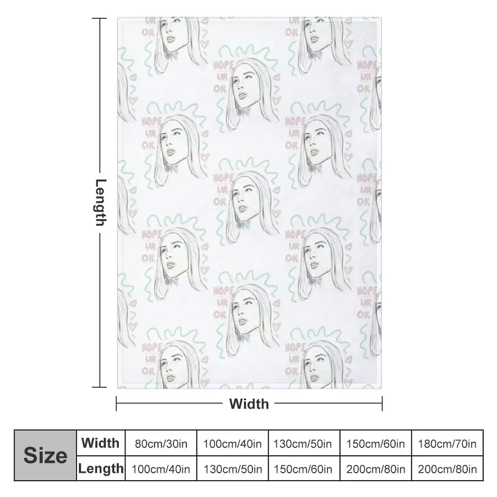 hope ur ok Throw Blanket couch cozy soft plush fuzzy picnic outdoor blanket