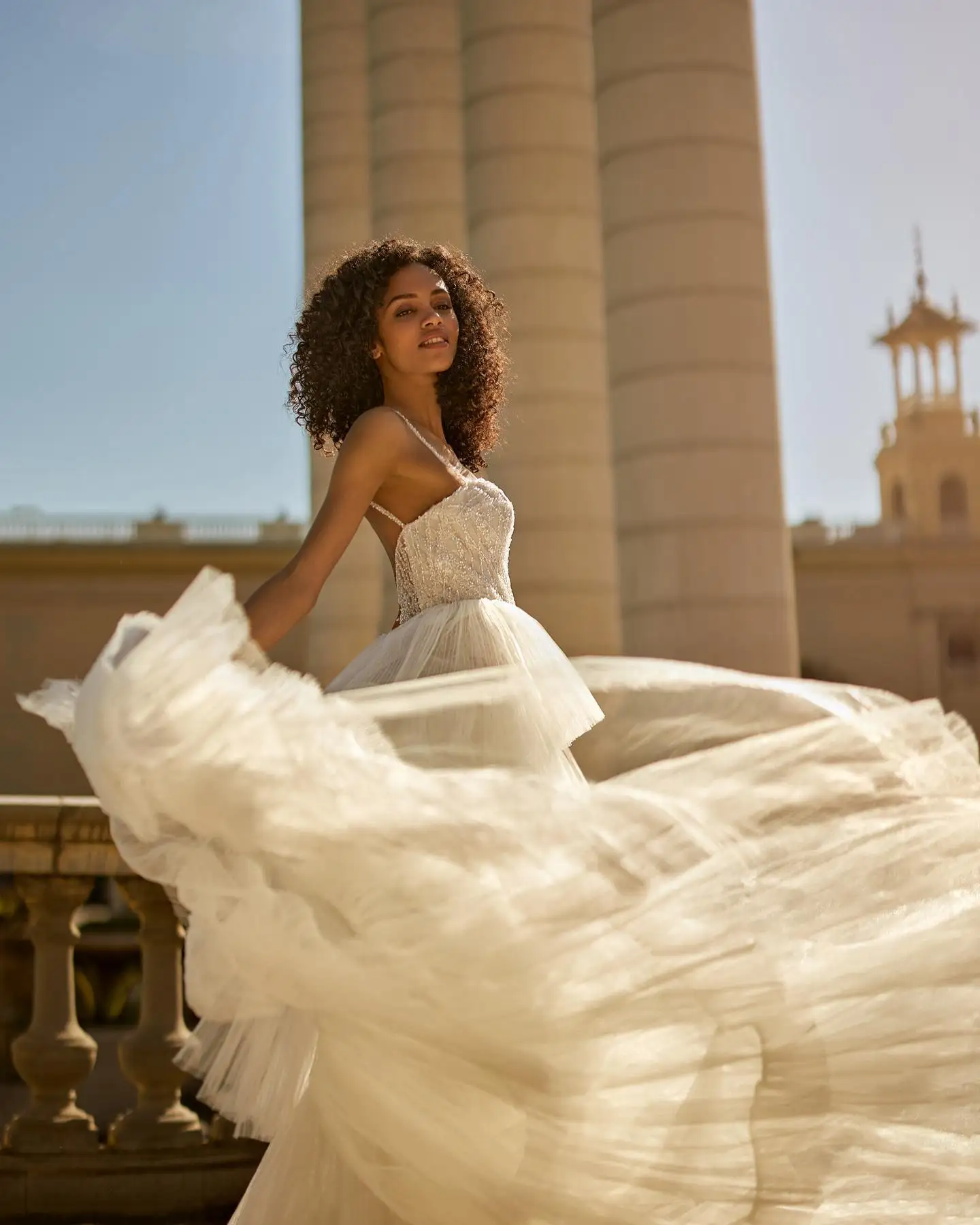 Vestidos De novia elegantes De tul con línea A, vestidos De novia bohemios con cuello De espagueti y cuentas, vestido De novia Sexy