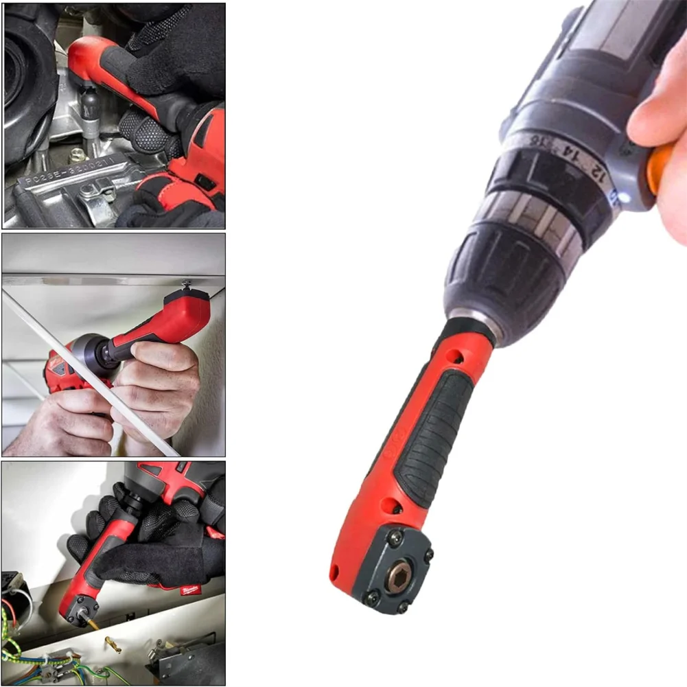 Right Angle Attachment Screwdriver Socket Adapter Drill Bit With Ergonomic Handle Magnetic 90 Degree Drill Bit Corner Adapter