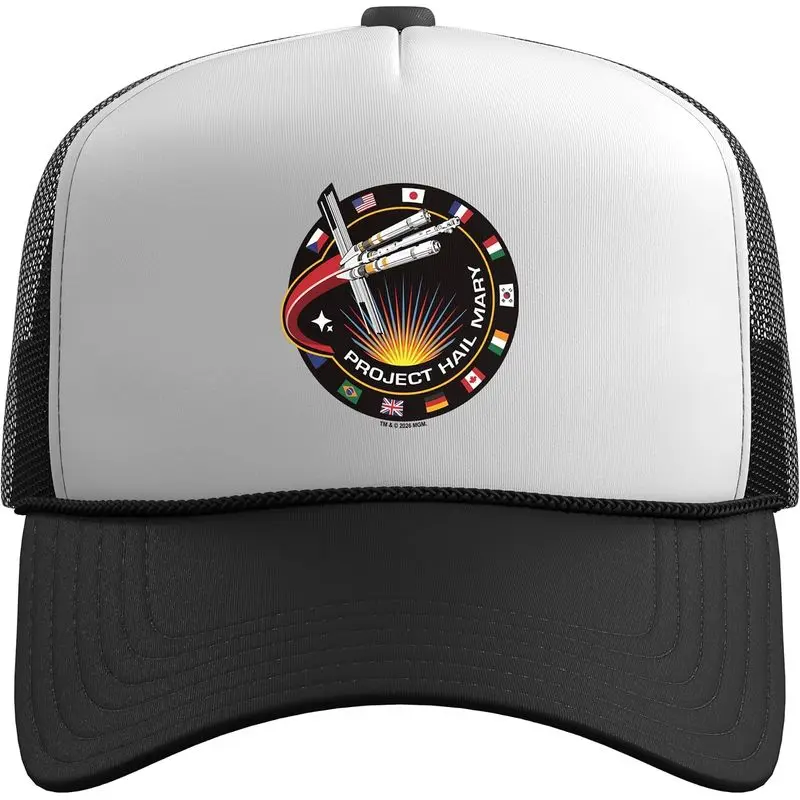 Project Hail Mary Spaceship Mission Badge Poster Trucker Hat with Adjustable Mesh Back