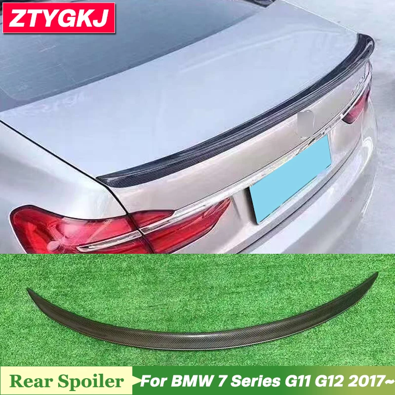 AC Style Carbon Fiber Material Trunk Wing Rear Spoiler For BMW 7 Series G11 G12 Tuning 2017 In