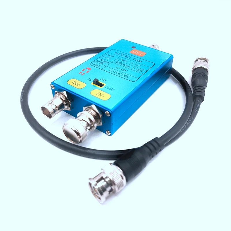 

10M Bandwidth Oscilloscope Differential Gain Split Probes Weak Electrical Signal Measurement Tool 100X Signals Amplifier