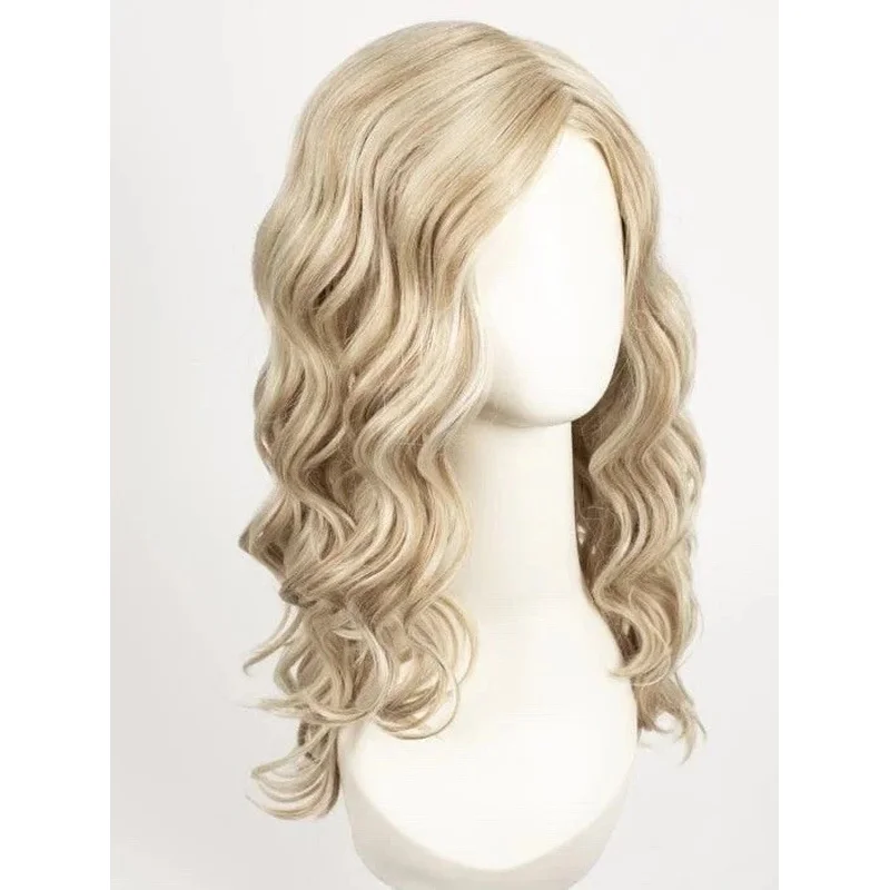 100% Hair New Fashion Women's Long Brown Blond Wavy Wigs 16 In