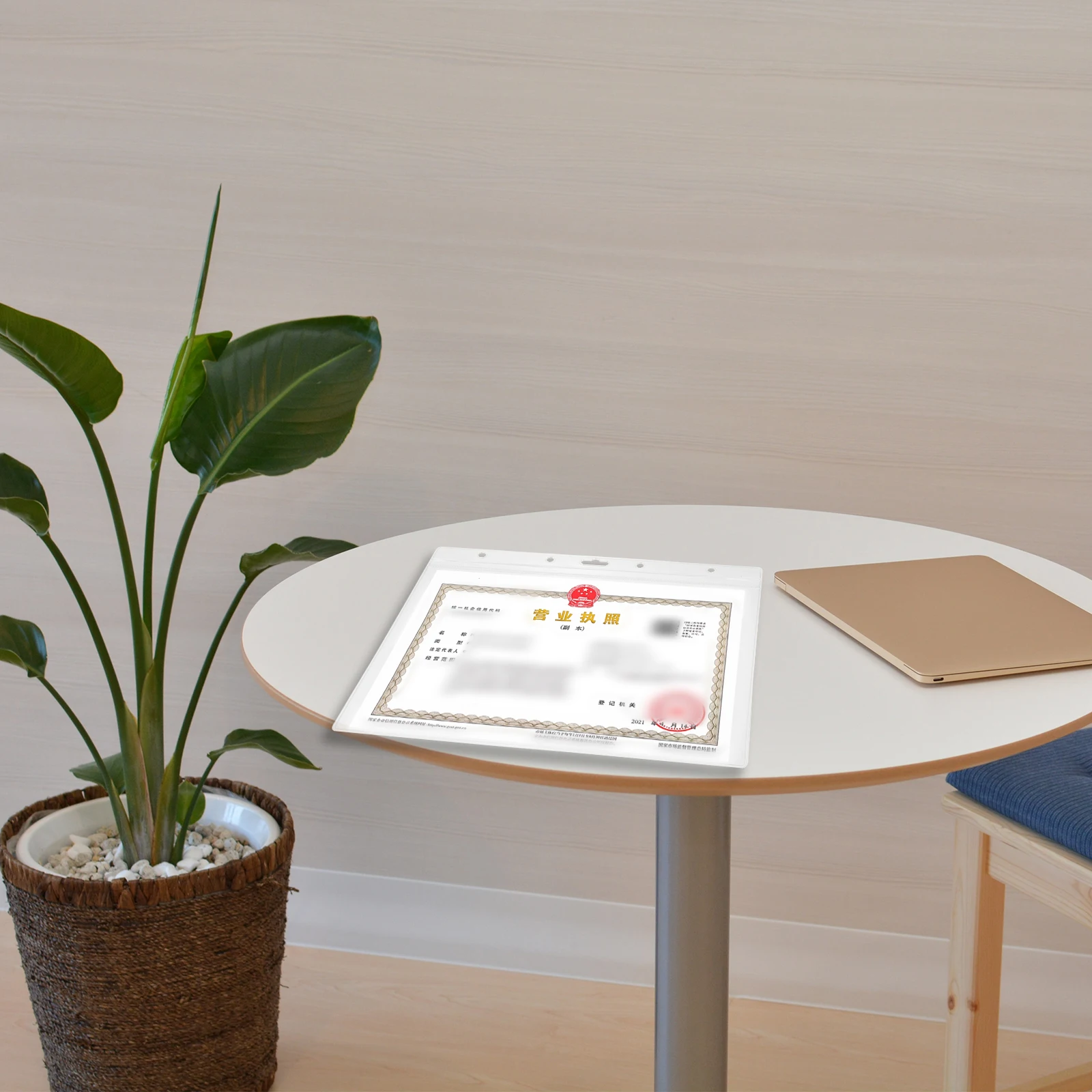 

2pcs Pvc Protective Covers For Documents Certification Business License Durable File Organizer Sports