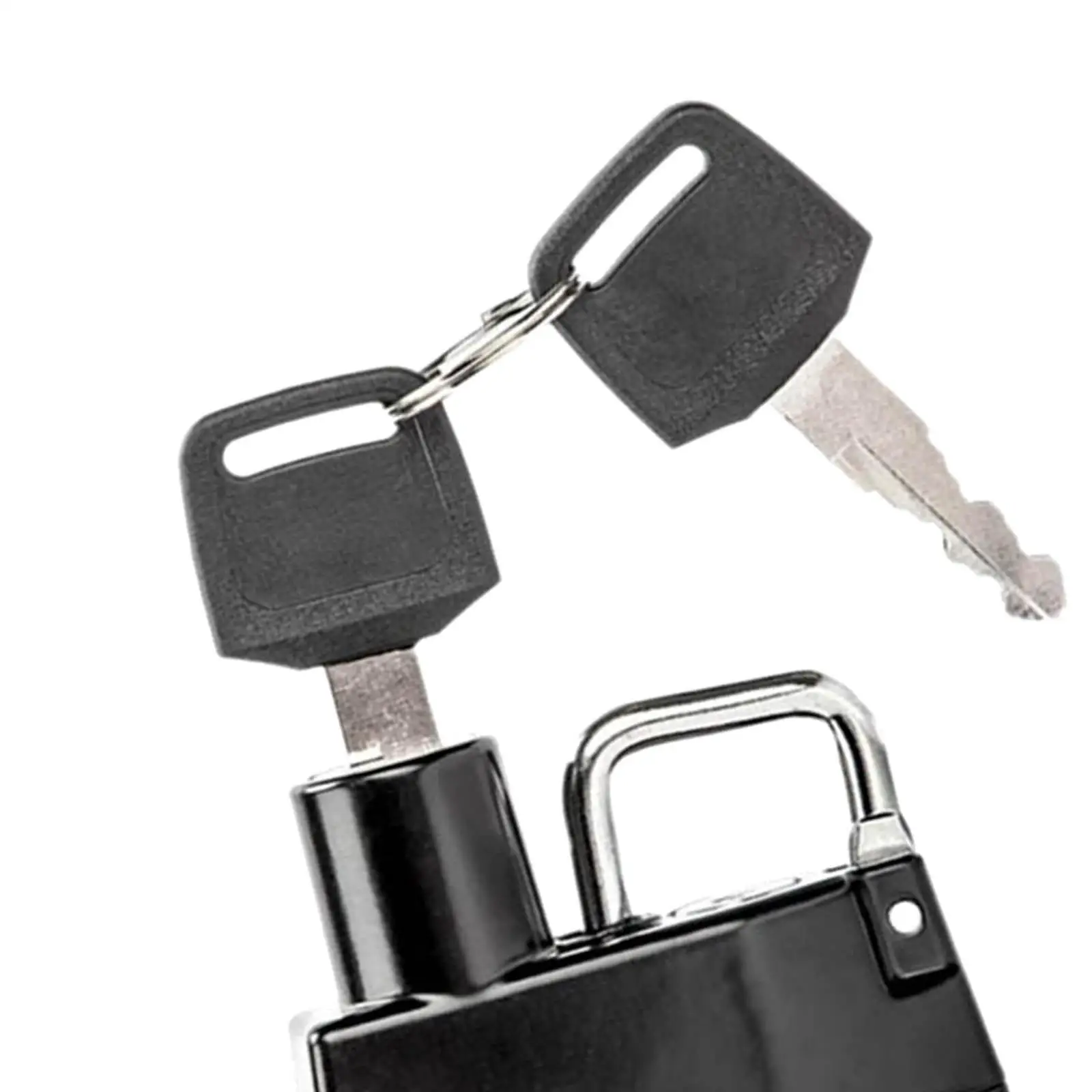 

Handlebar Locking Helmet Lock Black Aluminum Alloy All Metal Protection for Tool for Motorcycle Bars Universal