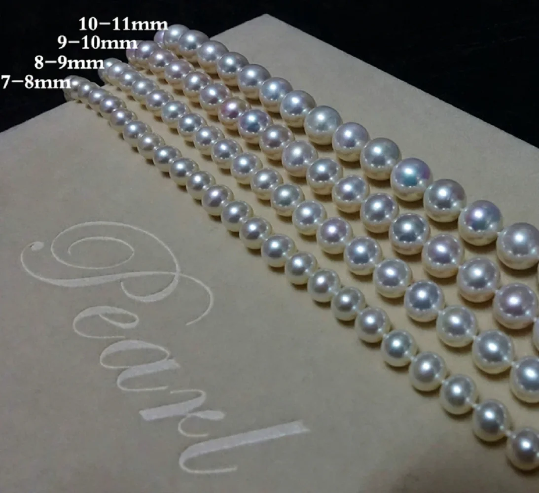 

Классическое жемчужное ожерелье AAAA7-11мм из натурального белого жемчуга, серебро 925 пробы, 18 дюймов