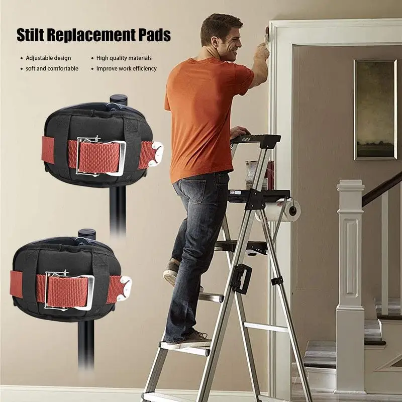 

Stilt Pads Drywall Adjustable Stilt Leg Straps Adjustable Safety Equipment Nylon Tool Construction Use Stilt Replacement Pads