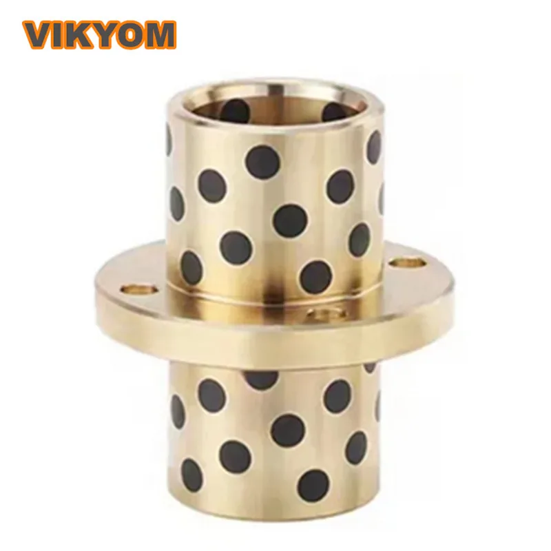 

2 Pcs MPCZ16-25 16-35 16-50 20-30 20-50 20-60 Copper Alloy Intermediate Round Flange One-piece Oil-free Bushing Copper Bushing