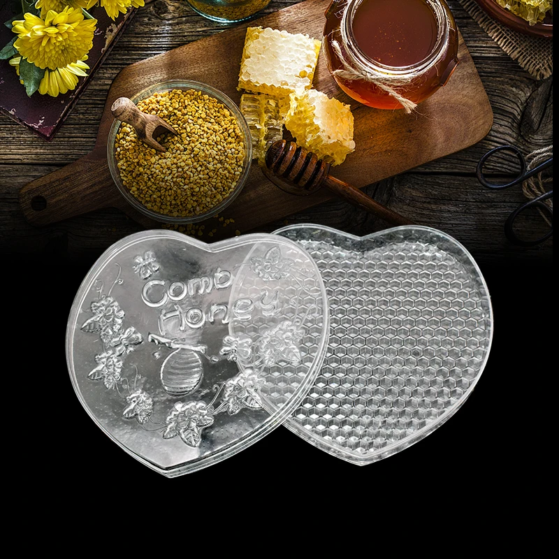Honeycomb Collection Honey Comb Heart Shaped Frame Honey Storage Box Loving Heart Comb Honey Box