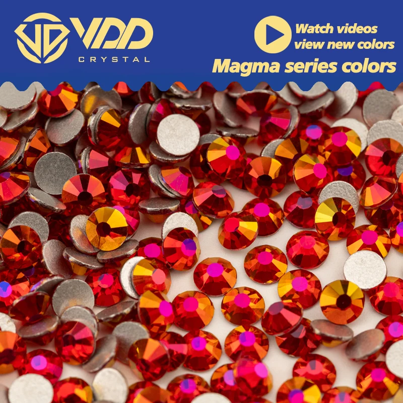 VDD 356 Magma-Cherry SS6-SS30 Glass Rhinestones Crystal Flat Back Glitter Strass Stones Diamond For Nail Art DIY Decorations