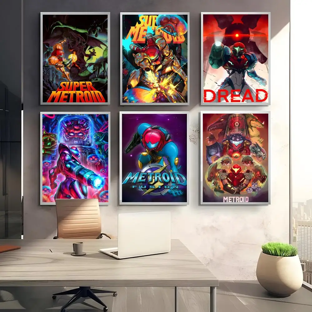 Metroid Prime Anime Poster Bedroom living room study & beyond self adhesive decor + perfect gift view 3