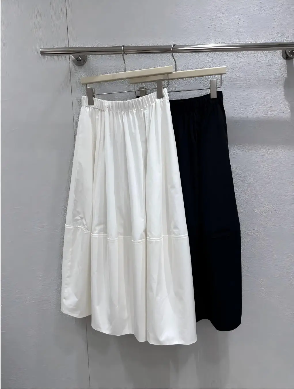 

Юбка миди с высокой талией для женщин, однотонная, А-силуэт, дышащая, удобная, хлопковая, простая, на весну-лето