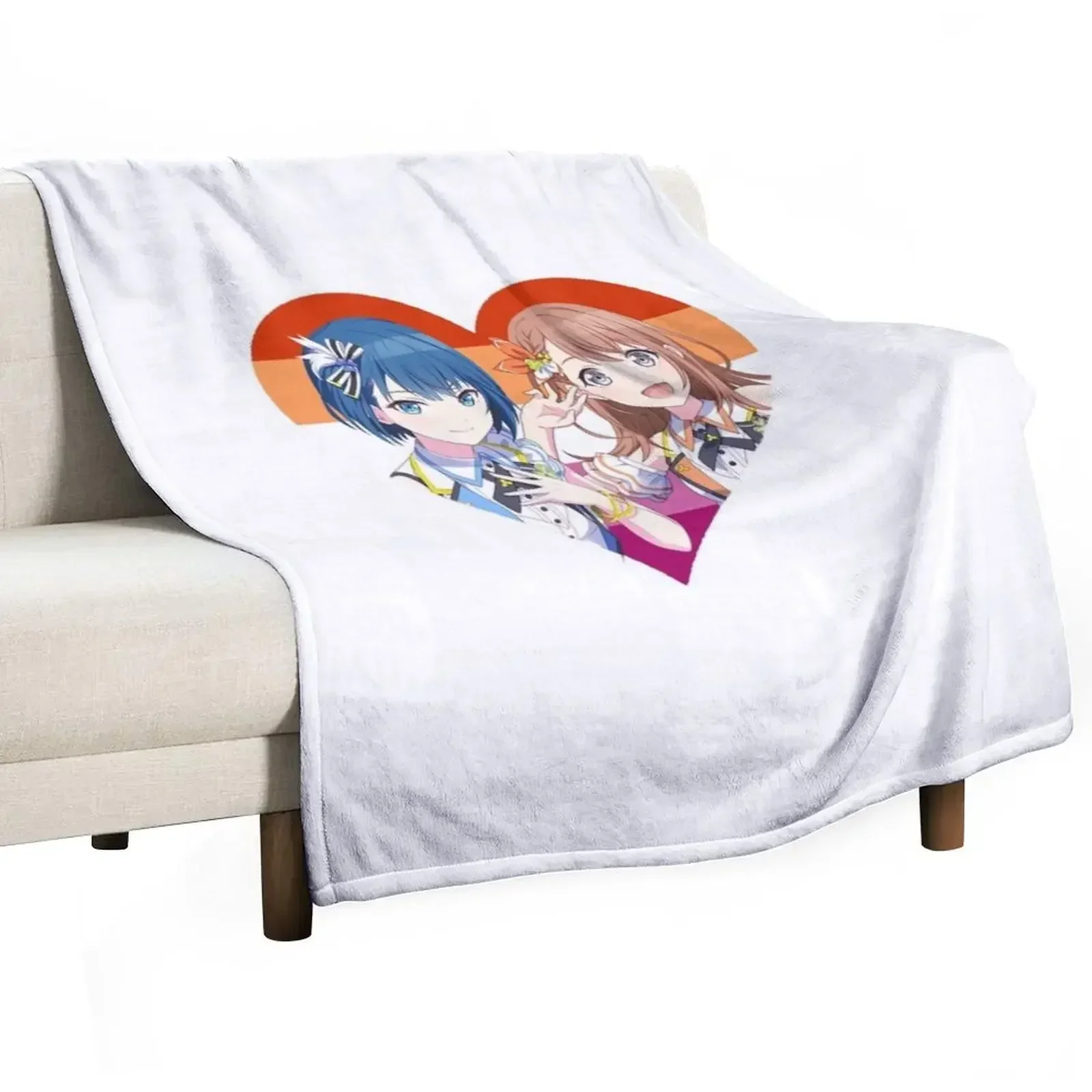 

Project Sekai Minori Haruka Throw Blanket Stain Resistant Cozy Warm Blanket