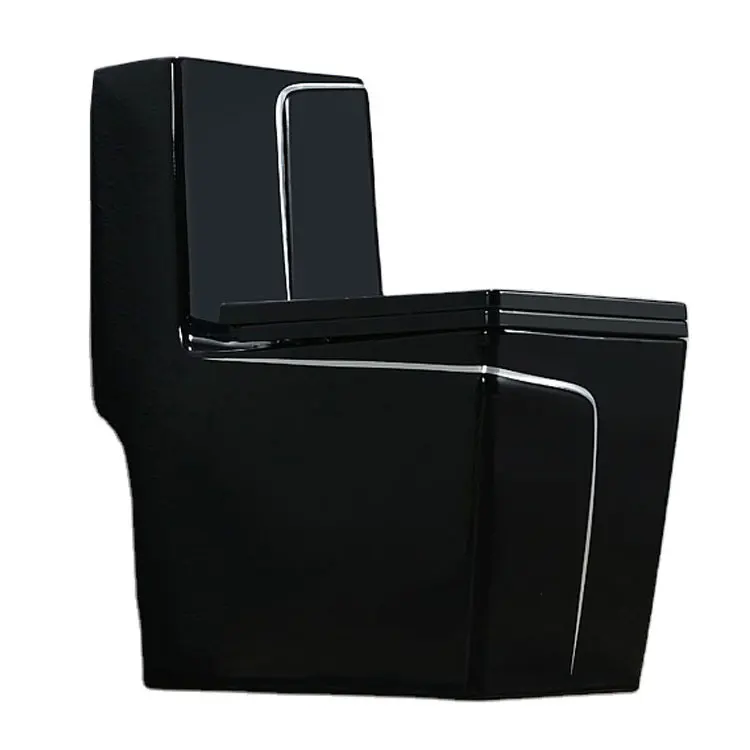 

Сифонная керамика для ванной комнаты высокого европейского стандарта, цельный туалет, черный из Китая