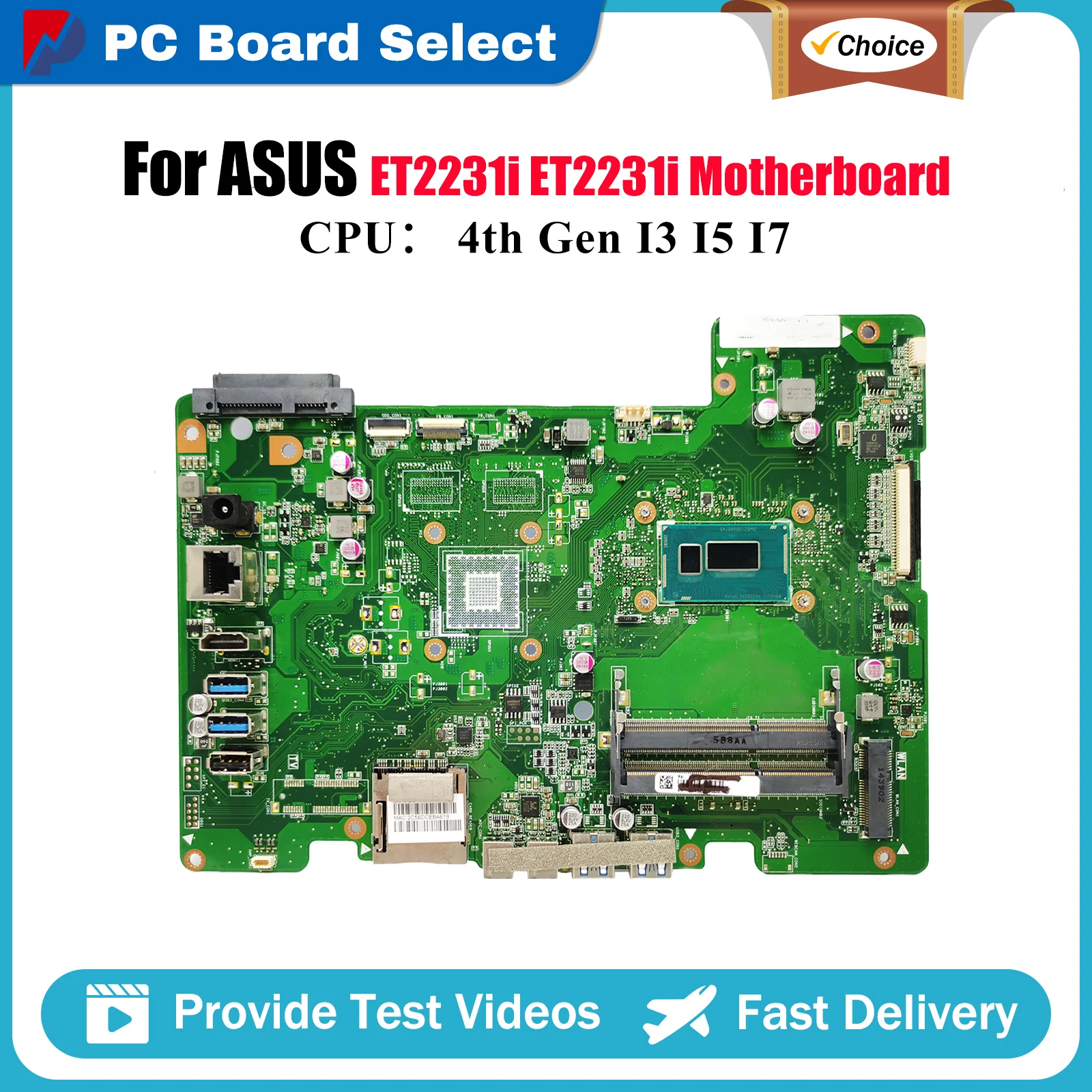 

ET2231i Laptop Motherboard For ASUS AIO ET2231 ET2231i Mainboard With I3 I5 I7 CPU 100% tests OK fast shipping High quality