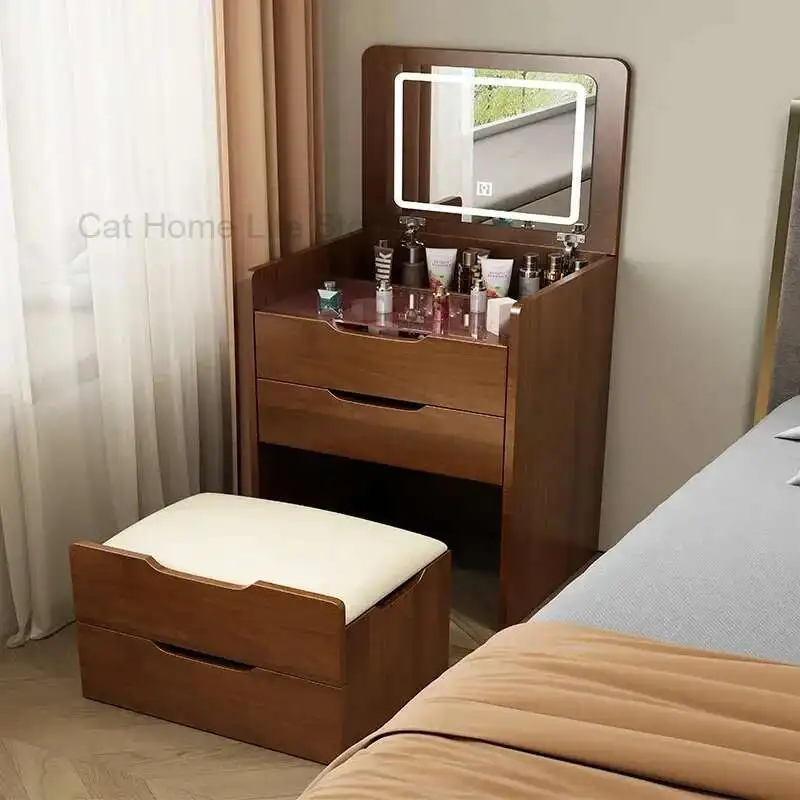 

Indoor Japanese Dressing Table Makeup Ergonomic Storage Women Bathroom Mid Century Vanity Table College Vestidores Furniture