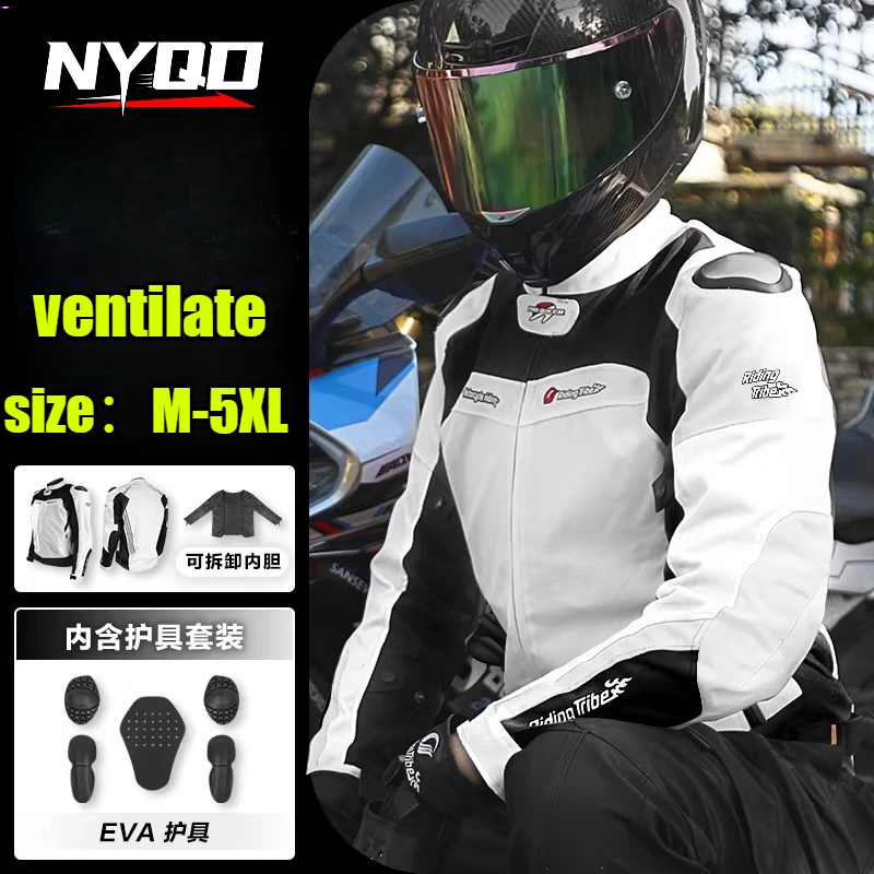 

Men Motorcycle Jacket Windproof Rainproof Oxford Cloth Knight Riding Equipment Protect Coat Four Season motorcycle accessories