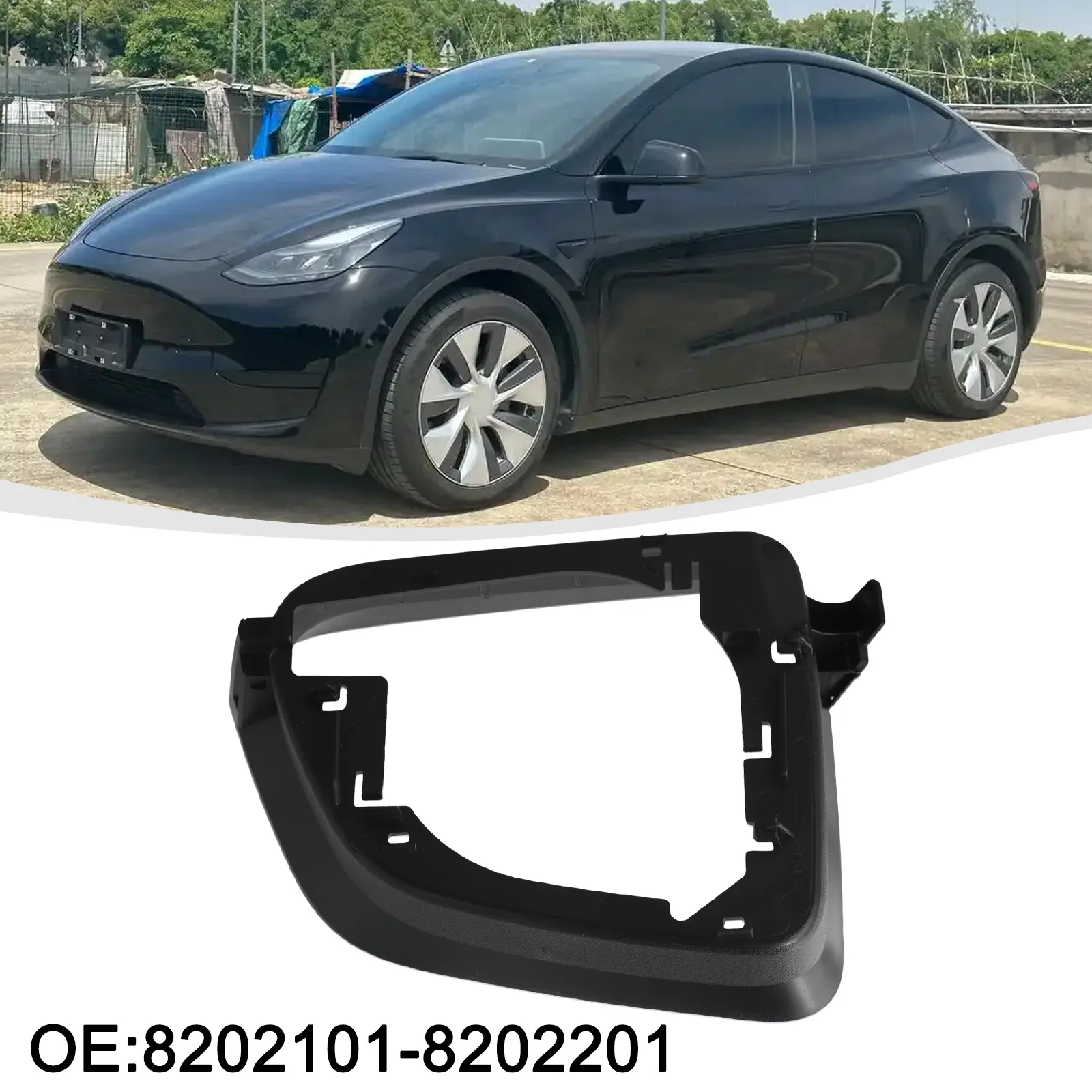 

Прочный держатель рамы зеркала для Tesla Model Y Решение для быстрой установки, совместимое с номерами деталей OEM 8202101 и 8202201