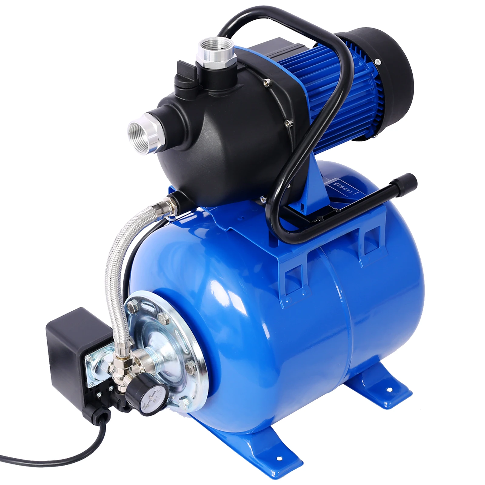 1.6HP Shallow Well Pump With Pressure Tank Garden Water Pump Irrigation Pump Automatic Water Booster Pump For Home Garden