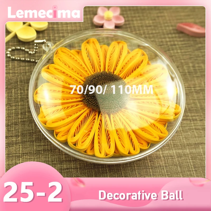 1/3Type 1Set Flat Round Bath Bomb Molds Crafting Mold Plastic Fillable Ball Ornament Christmas Ball For DIY Home Decorations