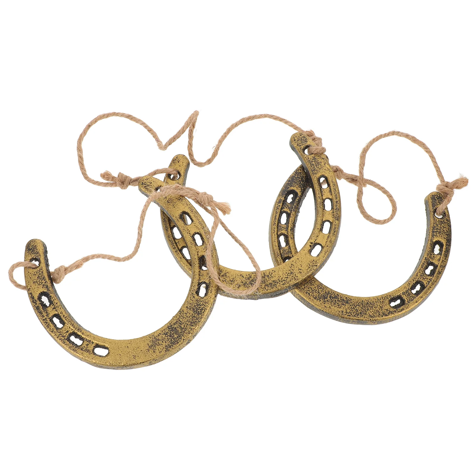

3Pcs Cast Iron Horseshoe Wall Decor Rustic Metal Art Good Luck Vintage Hanging Home Office Outdoor Horseshoe Wall Decor