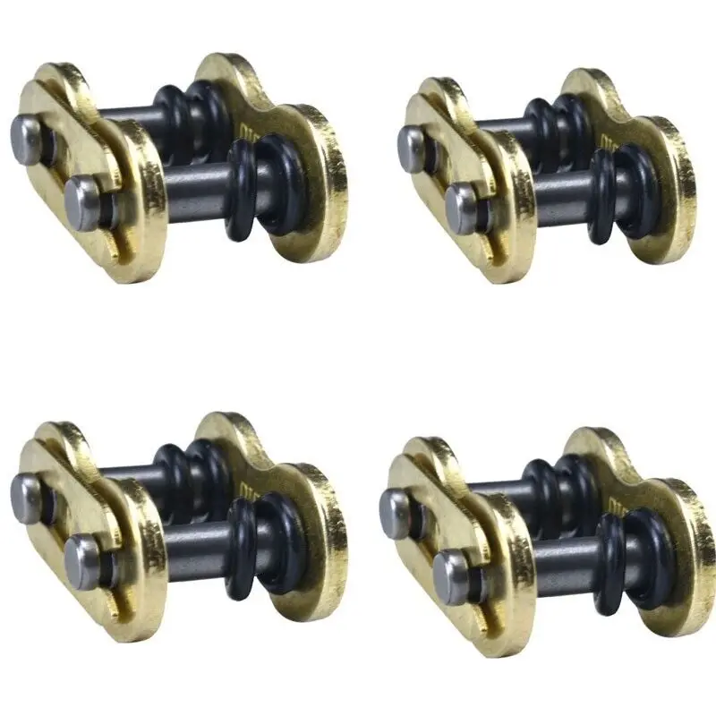 High-quality 4pcs 520H Heavy Duty Chain Master Connecting Link Set w/ O-Ring Black For Motorcycle Dirt Bike