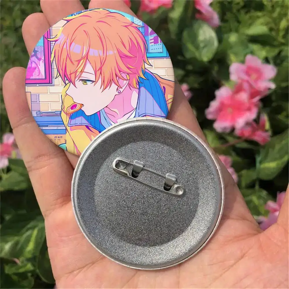 1pc Shinonome Akito Cartoon Badges Button Round Creative Pin Brooch Badge Bag Decor Accessories Fans Collect Friends Gifts