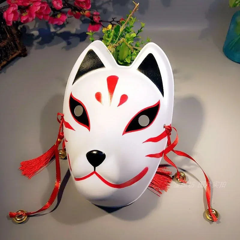 Anime Demon Slayer Fox Masks Japanese Mask Cat Mask Masquerade Festival Ball Kabuki Kitsune Masks Party Cosplay Props