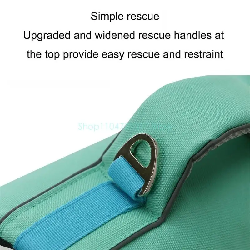 Reflective Dog Swim Vest Adjustable Floatations Swimsuit for Small to Large Dog