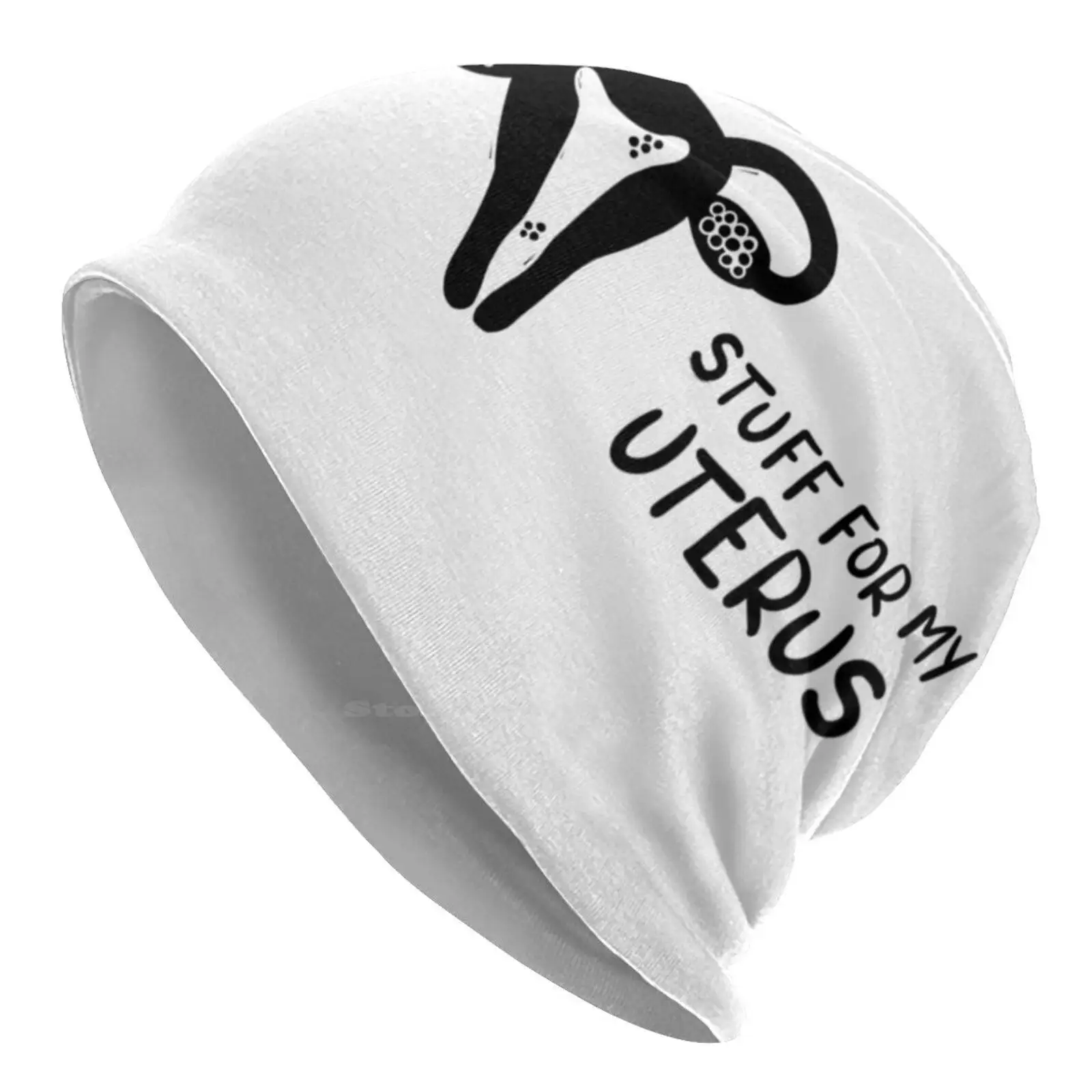 Stuff For My Uterus Pouch For Tampons Knitted Hat Warm Beanie Outdoor Caps Female Empowerment Feminist Design Uterus Design