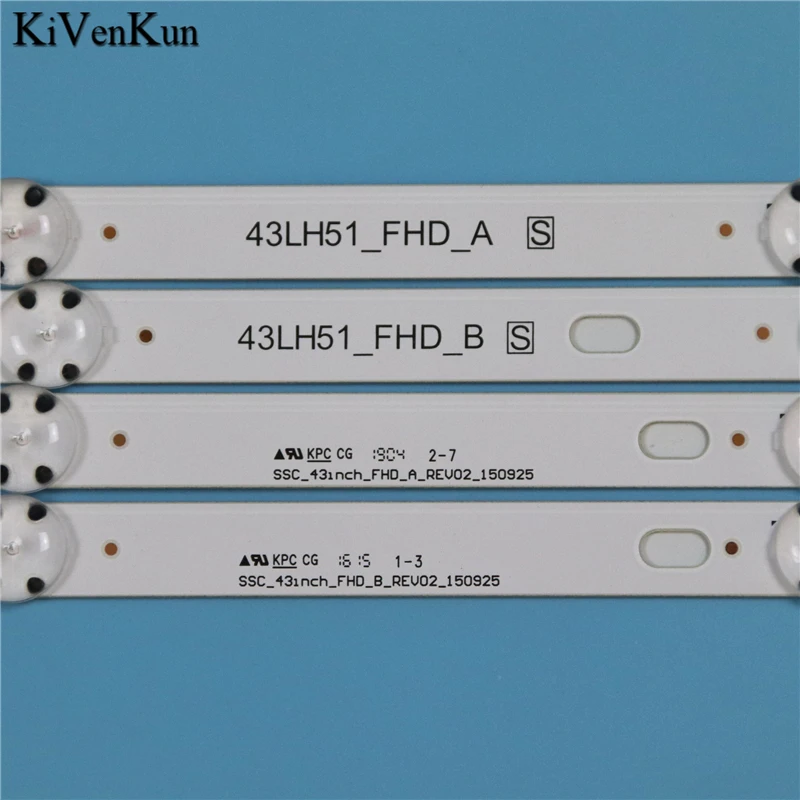 Strisce di retroilluminazione a LED per 43LW300C 43LW340C 43LW540S 43LW541H 43LW560H 43LX761H 43LX570M Barre 43LH51_FHD_A Nastri per righelli di tipo B