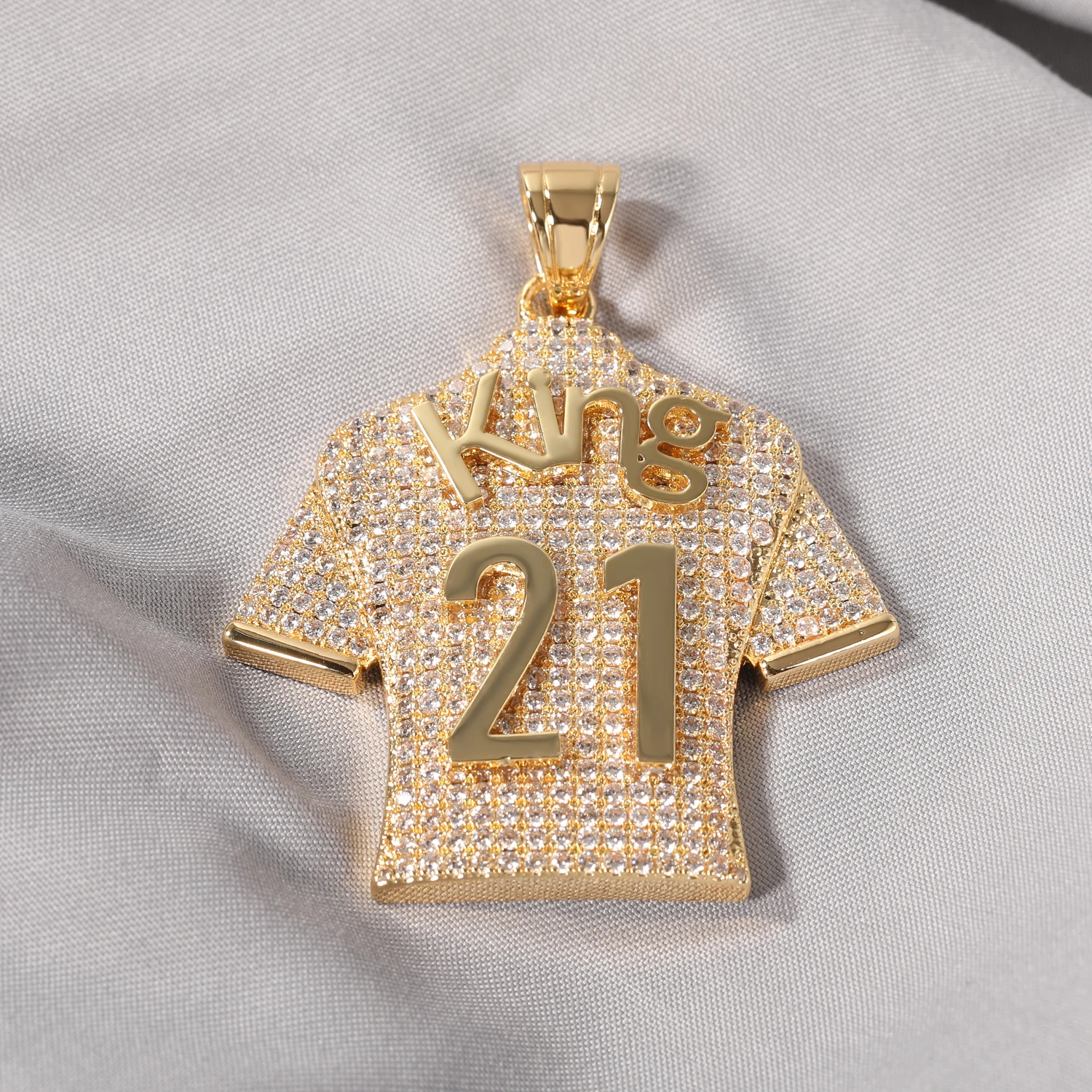 UWIN-collar con colgante de Jersey personalizado para hombre, número y nombre personalizados, dijes de circón cúbico helado, joyería de Hip Hop