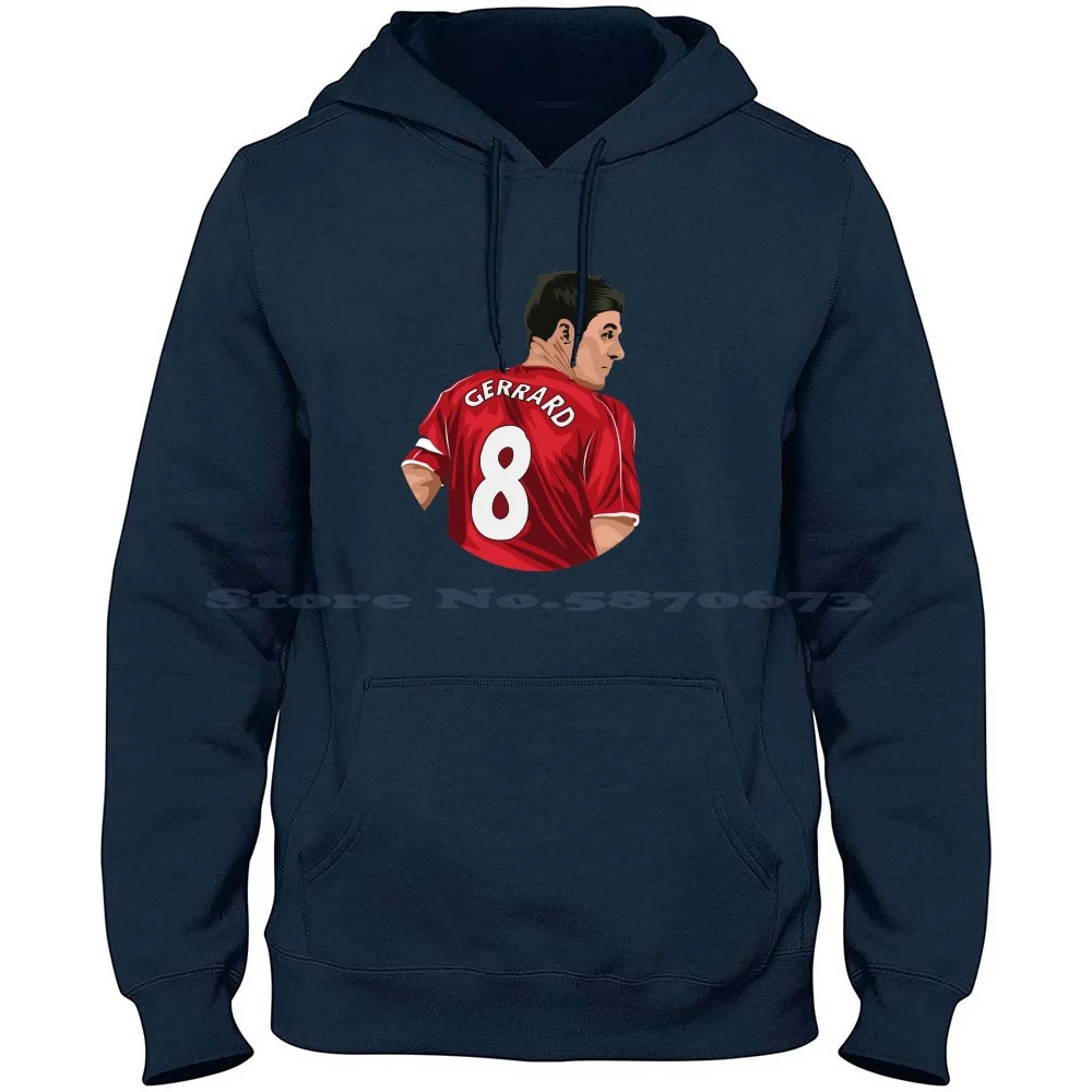 Steven Gerrard 100% Cotton Hoodie T Shirt Stevengerrard Anfield Legend Thered England Football